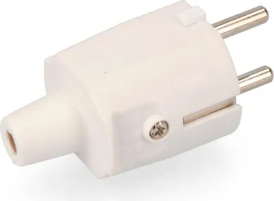 Obrázok produktu pre Edm 10/16 T/tl Ip44 Gumová zástrčka 4,8 mm 250 V biela biela jedna veľkosť