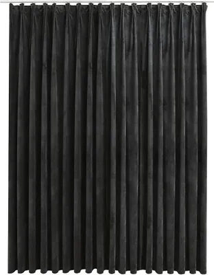 Produktbild von vidaXL Verdunkelungsvorhang mit Haken Samt Anthrazit 290 x 245 cm