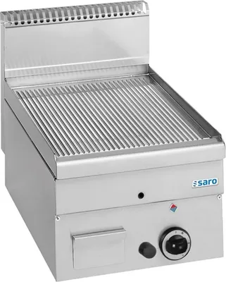 Produktbild von SARO Gasgrillplatte, gerillt, Auftisch, 400x600, GFT46R