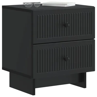 Image de Cabinet de chevet Noir 43 x 34,5 x 47,5 cm Bois d'ingénierie
