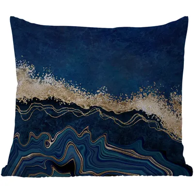 Produktbild von MuchoWow® Outdoor Kissen - Marmor - Textur - Gold - Illustration - 50x50 cm - Wetterfest - Lounge Kissen - Komfortabel - Kissen mit Bild