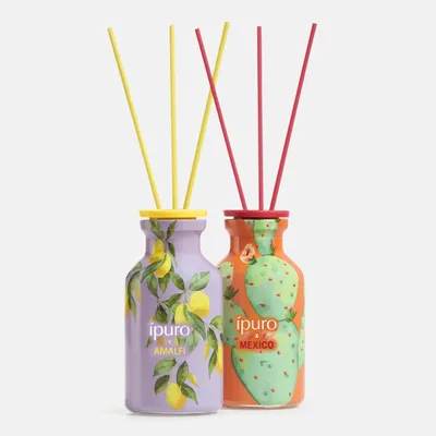 Zdjęcie produktu dla Zestaw dyfuzorów zapachowych ipuro x Amalfi & Mexico, 2 x 50 ml - Zestaw zapachów owocowo-kwiatowych z nutą cytrusów