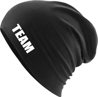 Produktbild von Huuraa Beanie Team Schriftzug Black One Size Baumwolle und Elasthan Mütze Geschenkidee