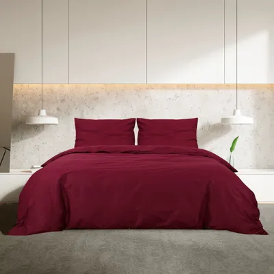 Produktbild von "Rabatt 2026" Bettwäsche-Set - Bettwäschegarnitur/Bettbezug-Set - Schlafzimmer - Bordeauxrot 140x200cm - Baumwolle - Bettwäschen langlebig5213