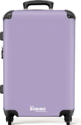 Produktbild von NoBoringSuitcases.com® Großer Koffer - Flieder - Einfarbig - Kombinationsschloss TSA - Hartschalen Trolley 4 Rollen - 72 liter - Reisekoffer - 66 cmKoffer Mittelgroß 67x43x25 cm, 72L,