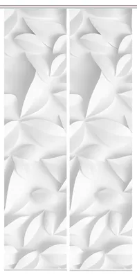 Produktbild von VISION S FLYNN Schiebegardine, halbtransparente Bambus-Optik, 260x60 cm, grau, Blätterdruck