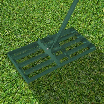 Immagine prodotto di QEENTOE, raschietto per la manutenzione dei campi da golf, con manico, dimensioni 25 x 50 cm, colore verde, utilizzabile su campi da golf, campi da calcio, nonché in giardini privati