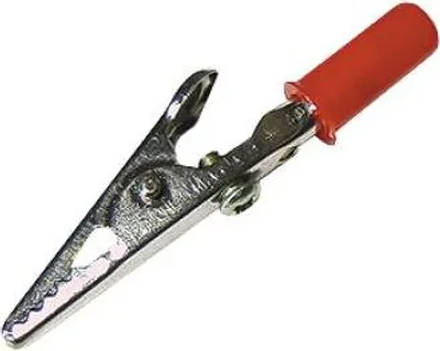 Produktbild von Krokodilklemme McPower, 55mm, rot, 1 Griff isoliert