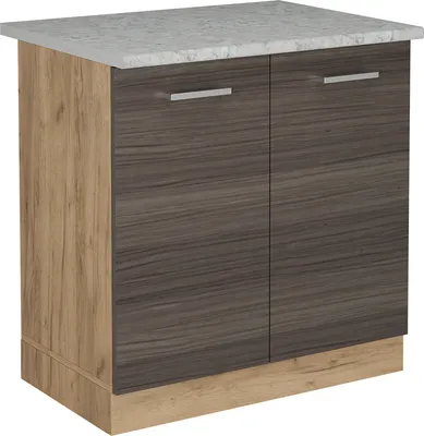 Produktbild von Spülenunterschrank Vicco R-Line Edelgrau 80 cm AP Marmor, Model 54085