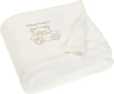 Produktbild von Playshoes Baby Set Fleecedecke, Babydecke Bär 75x100cm Natur / Ecru