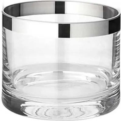 Produktbild von Windlicht Molly, mundgeblasenes Kristallglas mit Platinrand, Höhe 6 cm, Durchmesser 7 cm