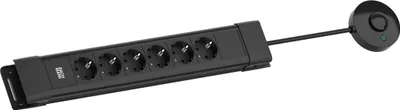 Produktbild von BACHMANN CONNECTUS 6xCEE7/3, 1xFerntaster 2,0m CEE7/7 Schwarz