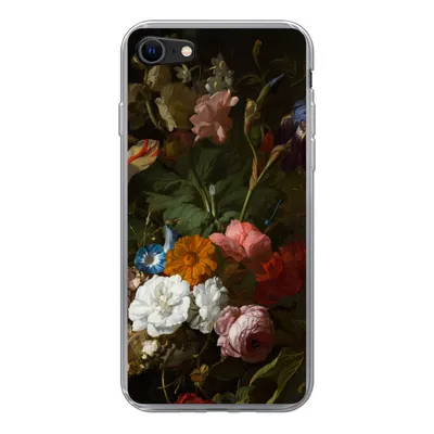 Produktbild von MuchoWow® Handyhülle Schutzhülle Hülle für iPhone SE 2022 Vase mit Blumen - Gemälde von Rachel Ruysch Silikon Softcase Handy Hülle - Schutzhülle