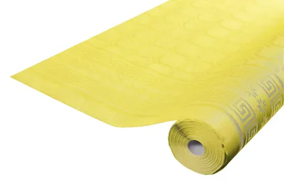 Tischdecke auf Rolle, Damastpapier, 25 m x 1,18 m, gelb, 83 Gedecke