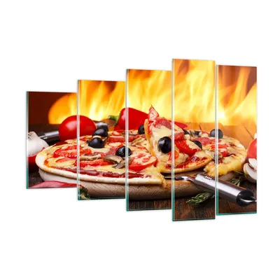 Produktbild von Bilder auf glas - Kuchen Backen Pizza Käse - 150x100cm - Glasbilder - Wandbilder - Kunstdruck - zum Aufhängen bereit - Wanddekoration aus Glas - Glas Bilder - Wandbild auf Glas - GEG150x100-2406