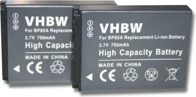 Produktbild von vhbw 2x Akku Ersatz für Samsung BP85a, EA-BP85a, IA-BP85a, BP-85a für Kamera (700 mAh, 3,7 V, Li-Ion)