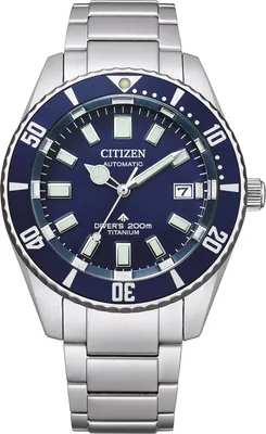 Produktbild von Citizen Taucheruhr für Herren Automatik Titan/Blau NB6021-68L