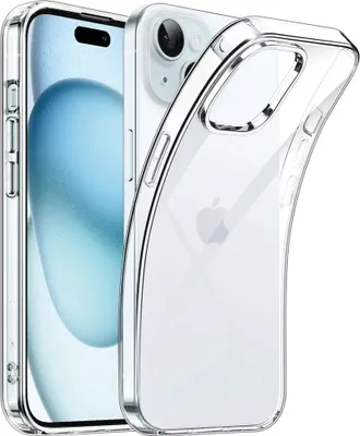 Produktbild von Mobigear Basics Durchsichtig iPhone 15 Hülle Flexibles TPU Backcover - Transparent