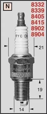 Produktbild von CHAMPION Zündkerze N7YC OEO10/T10