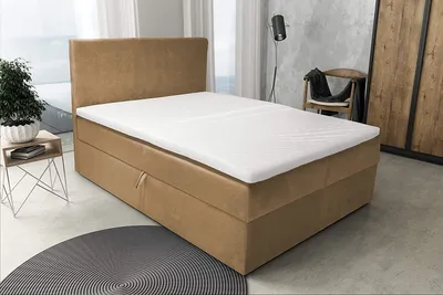 Produktbild von Boxspringbett S-Deluxe 200x200 Creme mit Stauraum
