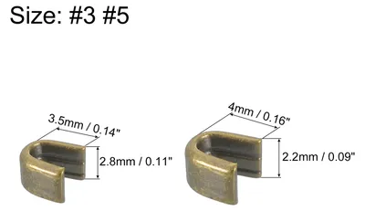 Produktbild von 40 Stš¹ck Rei?verschluss Stopper Schieberhalter #3 #5 U Form Stopper Reissverschluss Zipper Ersatz fš¹r Taschen M?ntel Jacken Geschlossene Zipper, Bronze Farbe (je Gr??e 20 Stš¹ck)