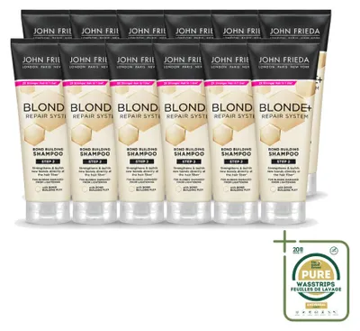 Zdjęcie produktu dla 12 sztuk szamponu John Frieda Blonde+ Repair Bond Building, 250 ml - zestaw ekonomiczny