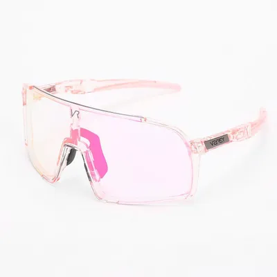 Image de Lunettes de soleil sportives VeyRey Ogharod transparentes - monture rose, verres roses