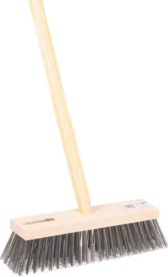 Produktbild von BawiTec Spezial Stahldrahtbesen Stahlbesen 30cm Drahtbesen Stiel Stahl-Besen Metallbesen