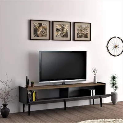 Immagine prodotto di [Mobile TV Oppdal 45x154x37cm color antracite e noce