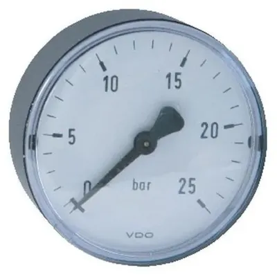 Produktbild von SYR Manometer für Drufi DFR/DFF Wasserfilteranlage, waagerechter Anschluss G 1/4 Zoll, Druckmessgerät 0-25 bar