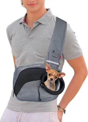 Immagine prodotto di Borsa trasportino Unyqoos® per cani e gatti di piccola taglia – da usare a mani libere, traspirante, idrorepellente, dimensioni 40 x 14 x 20 cm, con cintura di sicurezza