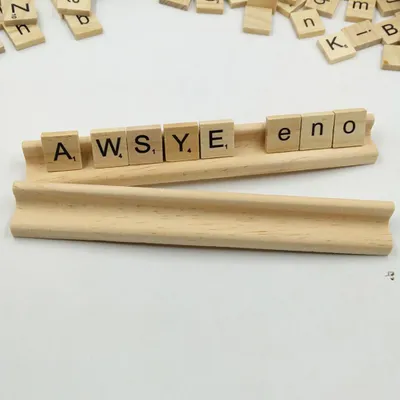 Obrázek produktu pro Dřevěné dlaždice Scrabble, vzdělávací puzzle hračka, netoxická abeceda pro děti