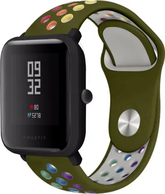 Produktbild von Strap-it Amazfit Bip Sportarmband (Armeegrün Bunt)