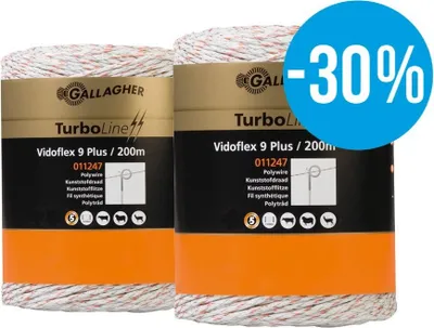 Produktbild von Gallagher Zaundraht (2 x 200 Meter / Weiß) - Vidoflex 9 Plus