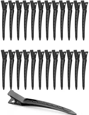 Produktbild von Haarspeldset, 24 Stück, 9 cm, Metallisch, Klemmen, Kapsalon, Mädchen, Haarstyling, Schwarz