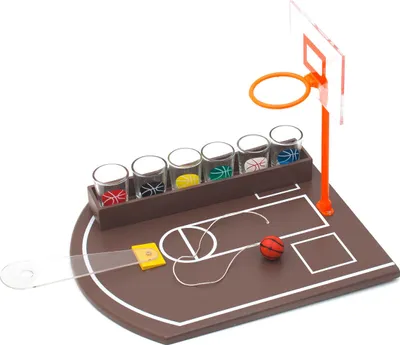 Produktbild von Party Basketball Trinkspiel & Mini Tischspiel Geschicklichkeitsspiel für Erwachsene & Kinder - Lustiges Partyspiel für jede Feier