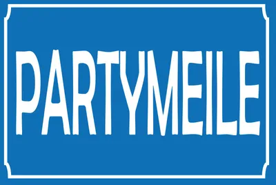 Produktbild von vianmo Blechschild 30x40 cm Partymeile