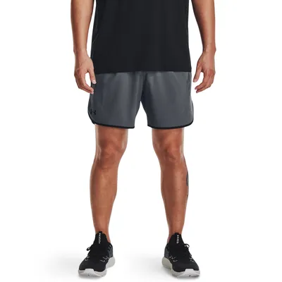 Immagine prodotto di Pantaloncini da uomo UNDER ARMOUR HIIT Woven 6" 012 - grigio pitch/nero M