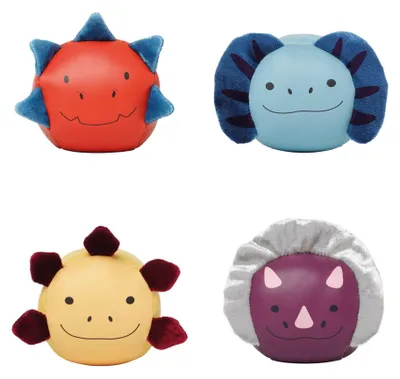 Image de Little Big Friends Dooballs 4 balles en peluche Dino | Plastique