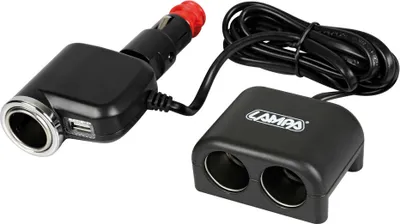 Image de Duo 3+1, allume-cigares multiple avec USB, 12/24V