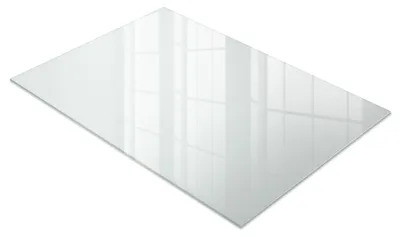 Zdjęcie produktu dla Blat z mlecznego szkła – 100 x 70 cm – szklany blat kuchenny – ochrona mebli – szkło wysokiej jakości