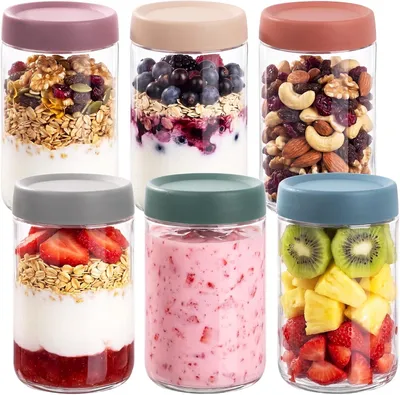 Image de Bocaux en verre transparent de 750 ml, lot de 6, pour la cuisine