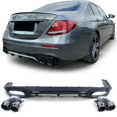 Produktbild von Sport Heckdiffusor mit Endrohren Schwarz für Mercedes E Klasse C238 Coupe Cabrio