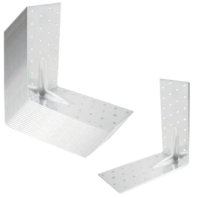 Produktbild von SOTECH Bauwinkel Winkelverbinder 90° mit Sicke 150 x 150 x 80 mm – verzinkt (20 Stück)
