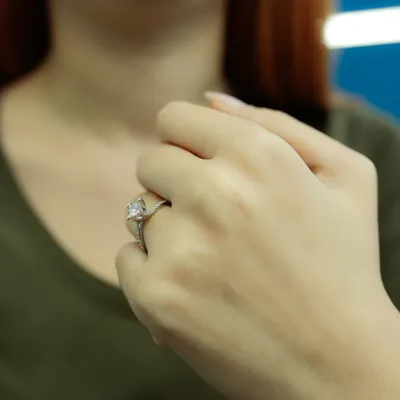 Produktbild von 0,60 Carat Diamant Solitär Ring Antragsring 14 Karat Weißgold