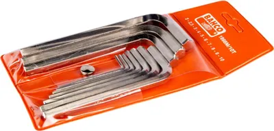 Produktbild von Bahco Metrischer Sechskant-Winkelschraubendreher-Satz, vernickelt, 2 bis 10 mm - 10-tlg.