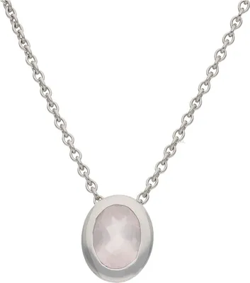Produktbild von Kettenanhänger Silber 925 Rosenquarz JL10-02-2894 JuwelmaLux