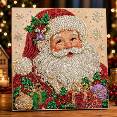 Diamond Painting Set 30x30 cm, Weihnachtsschlitten, DIY, für Anfänger