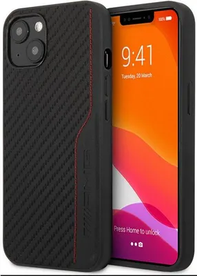 Immagine prodotto di AMGPoliuretanoEffetto Carbonio Cover posteriore per iPhone 14 Nero