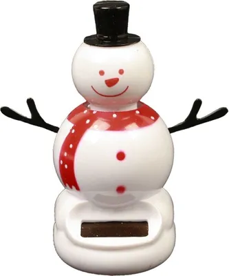 Produktbild von HAAC Solar Wackelfigur Wackelschneemann Schneemann 10 cm für Nikolaus Weihnacht